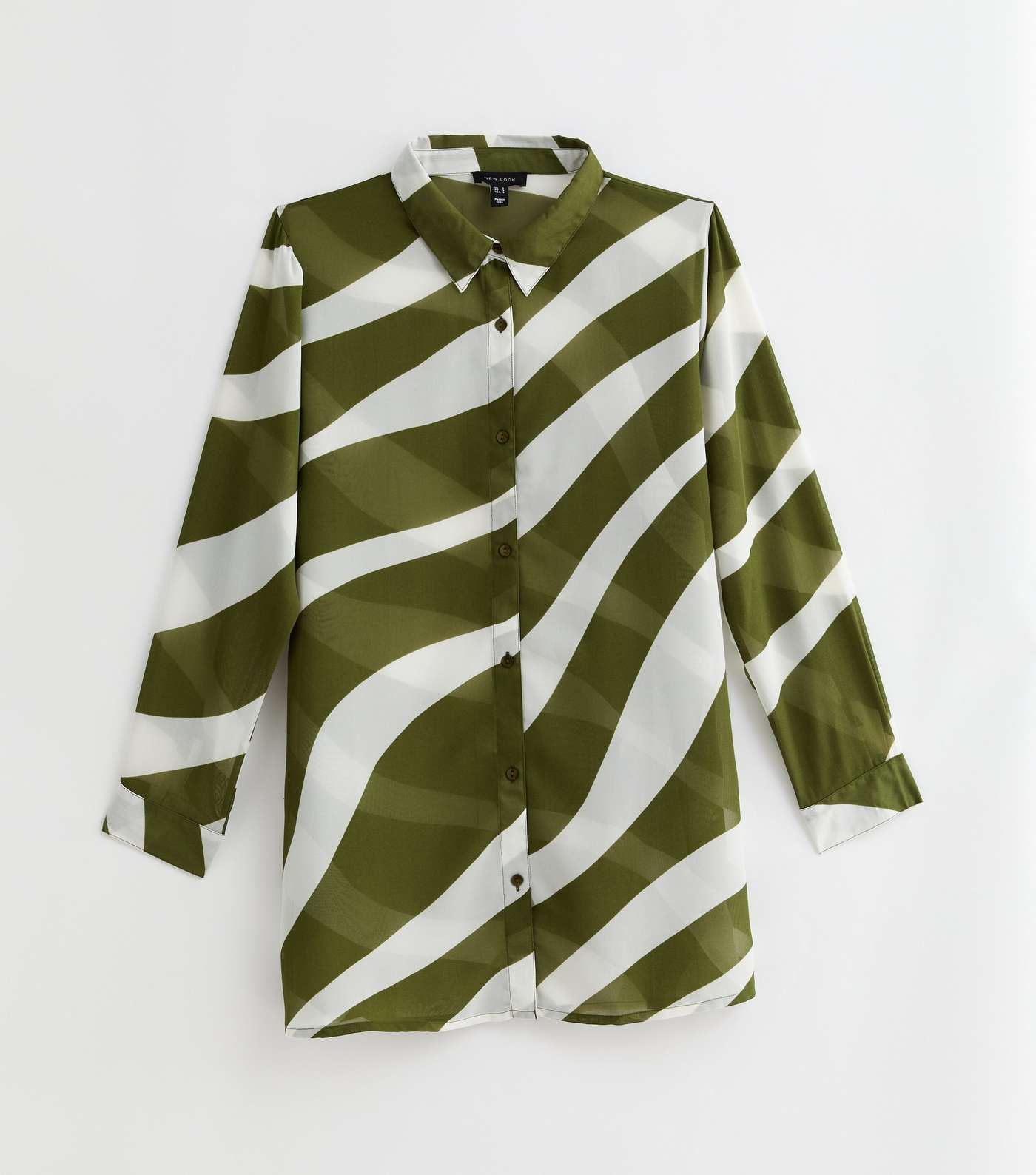 Khaki Zebra Print Long Sleeve Shirt Image 6