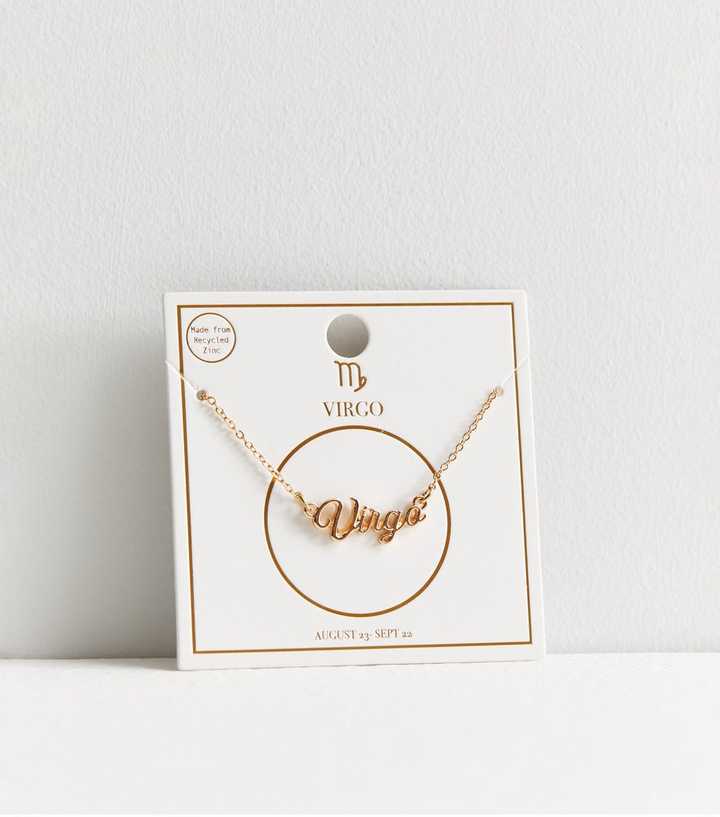 Gold Virgo Star Sign Necklace