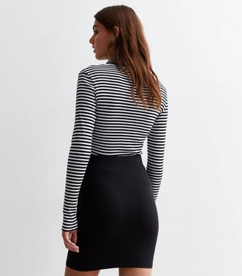 Black and white hot sale striped bodycon skirt