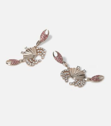 Freedom Gold Crab Drop Earrings New Look