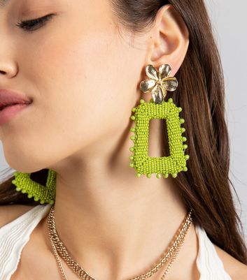 Buy Bright Yellow Tassel Clip-on Statement Earrings Online in India - Etsy