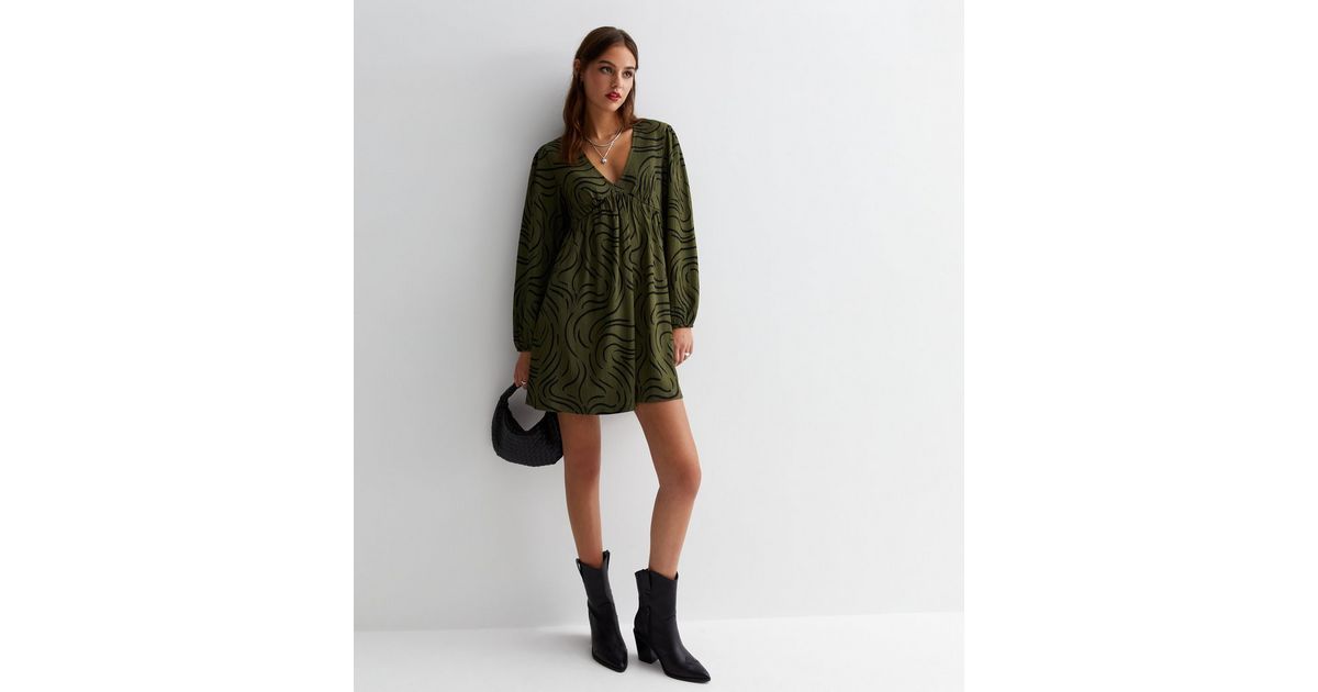 green emerald velvet dress Rant & Rave Zara Swing Dress Green  Mall Road Design