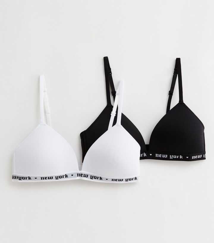 https://media3.newlookassets.com/i/newlook/880168601/girls/girls-clothing/girls-underwear/girls-2-pack-black-and-white-new-york-logo-t-shirt-bras.jpg?strip=true&qlt=50&w=720