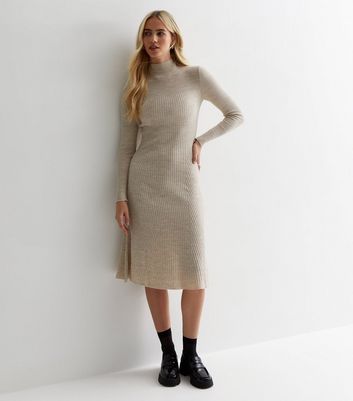 Cream high hotsell neck dress