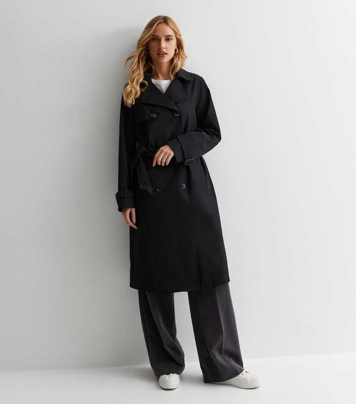 Black Belted Trench Coat