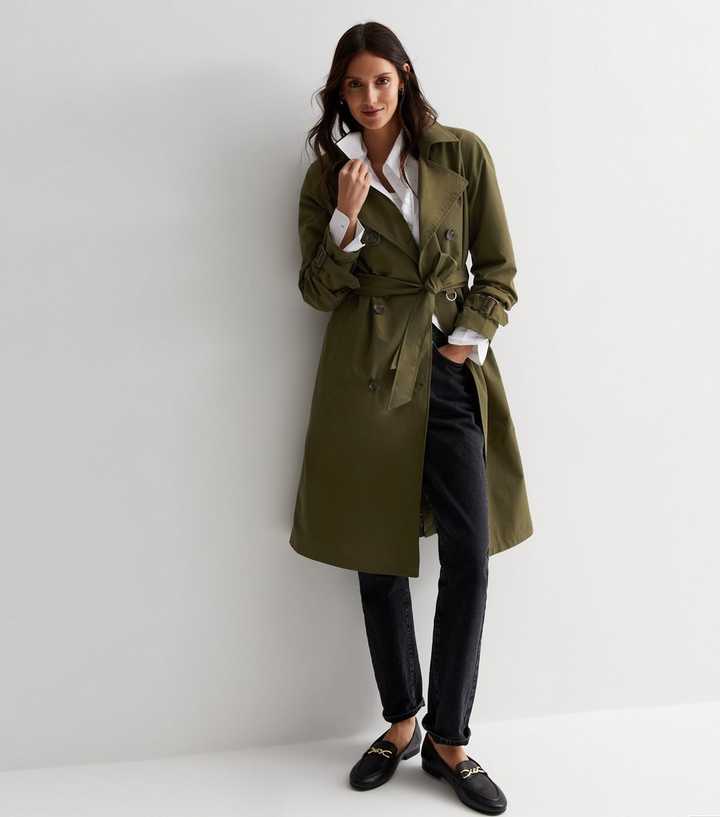 Khaki Belted Trench Coat