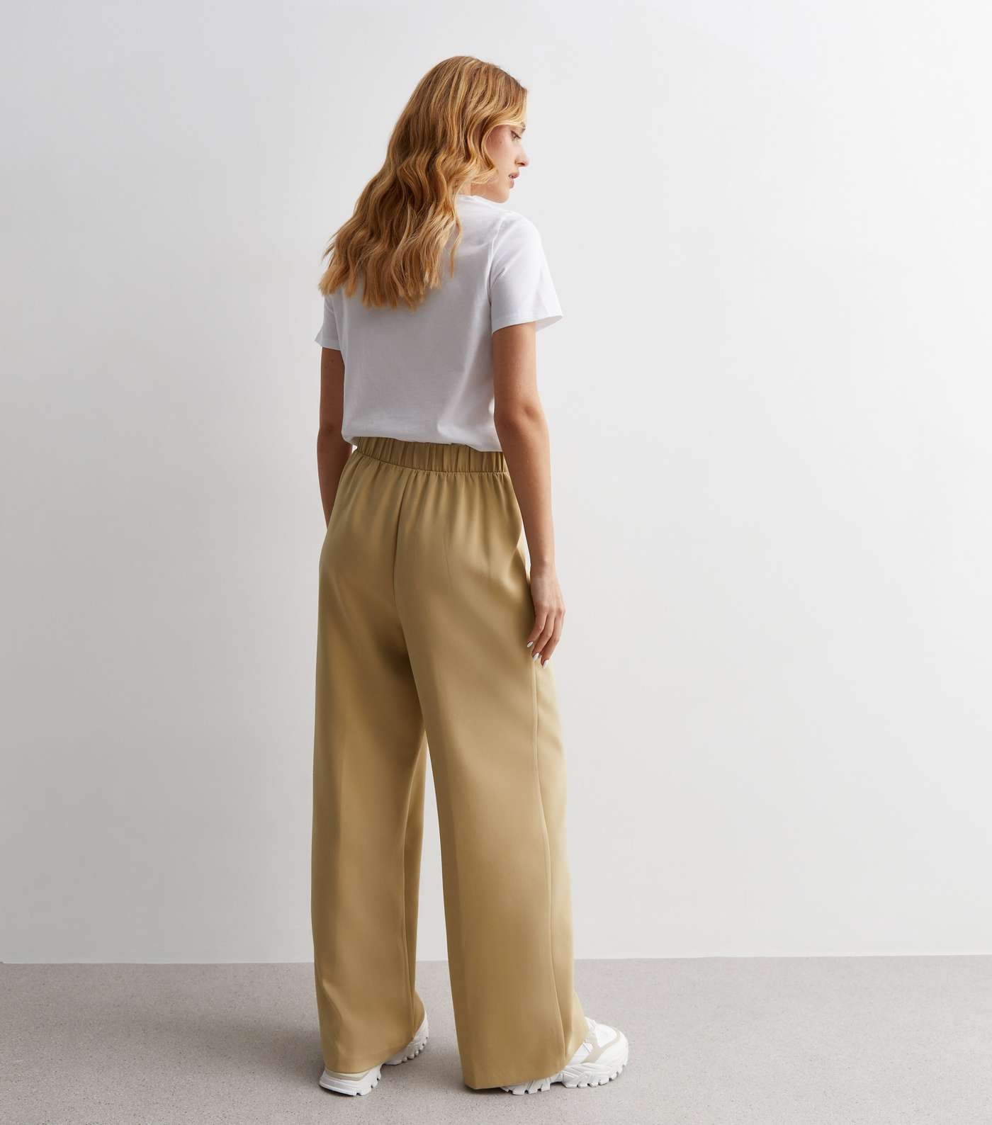 Camel High Waist Tailored Trousers Image 4
