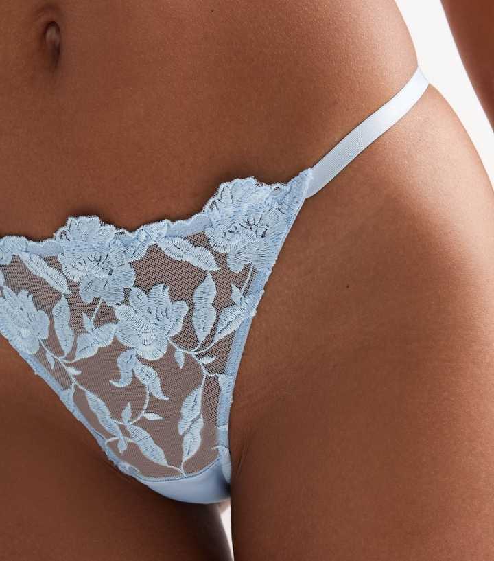 Fashion (style4-1) Lace Floral Thong Ladies Panties Embroidered