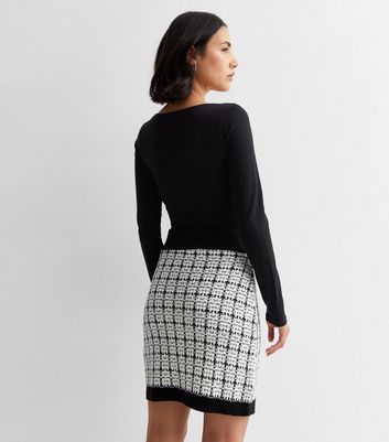 High waisted knit outlet skirt