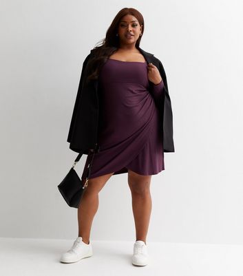 Dark purple plus size clearance dress