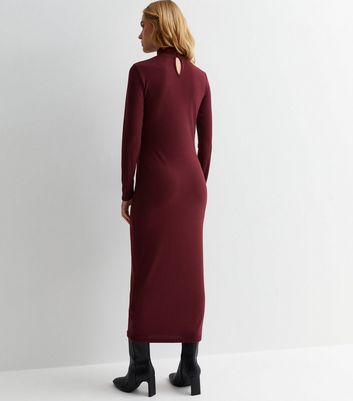 Maroon jersey outlet dress