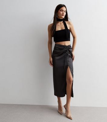 Grey 2024 split skirt