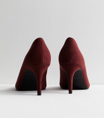 Dark red sale court shoes