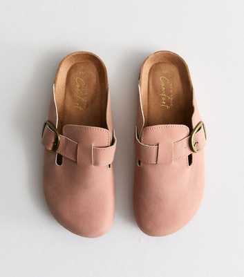Pink Suedette Mules
