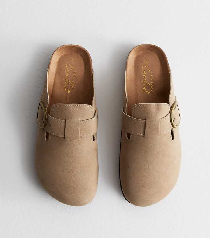 Sand Suedette Mules