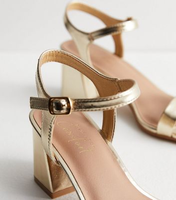 Gold heels new look hotsell