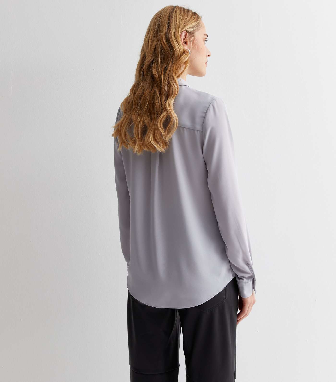 Pale Grey Long Sleeve Shirt Image 4