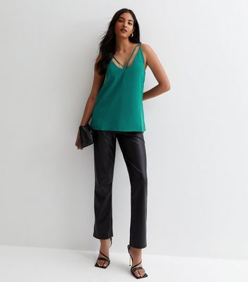 Gini London Green Strappy Back Cami New Look