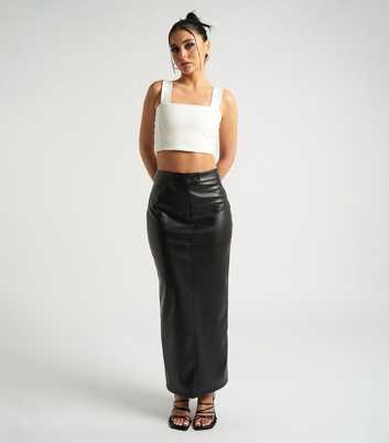 Urban Bliss Black Leather-Look Maxi Skirt