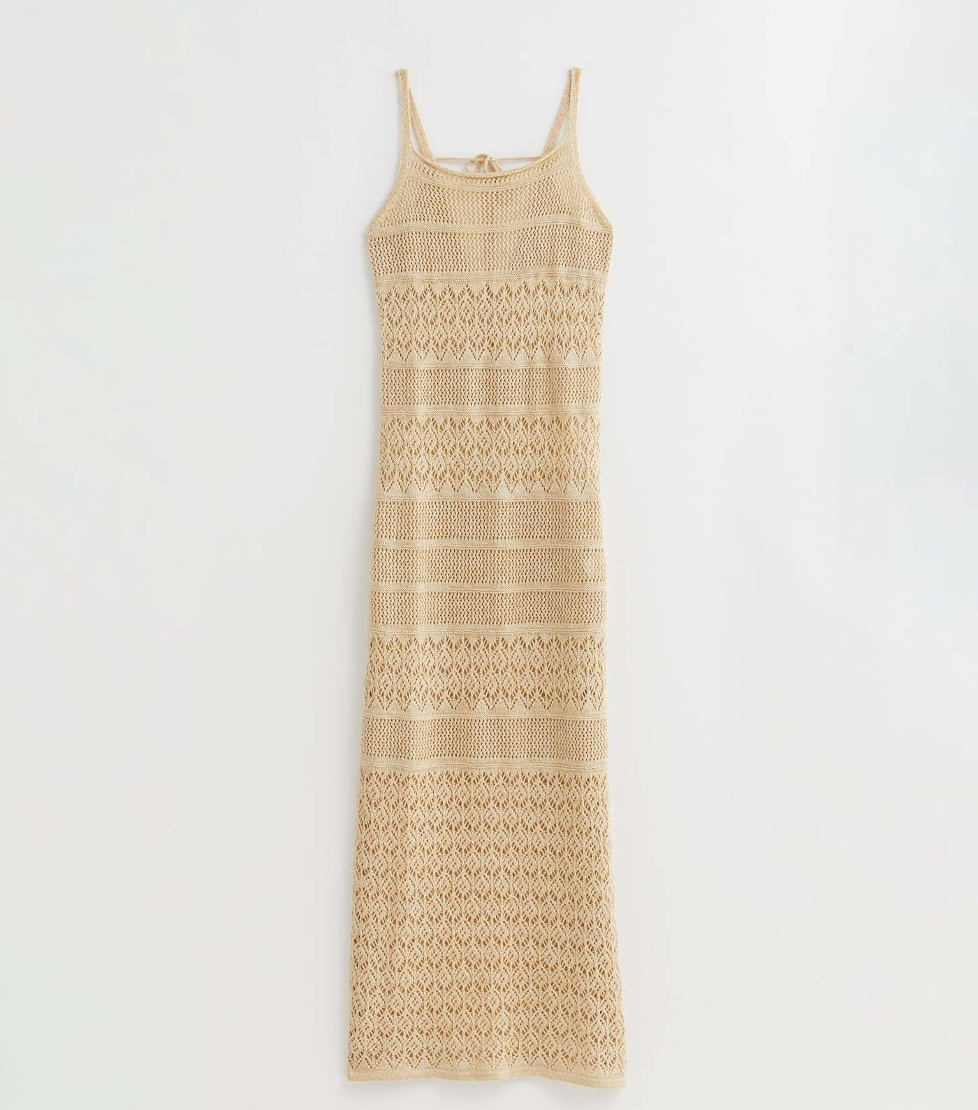 Gold Glitter Crochet Maxi Dress Image 5