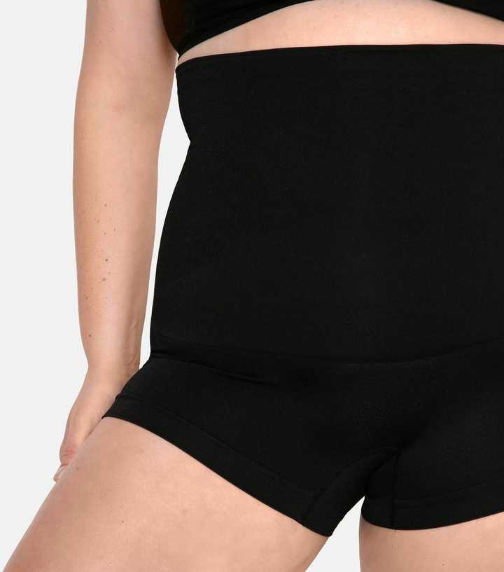 Conturve High Waisted Shaping Lace Panty  Black S at  Women's  Clothing store