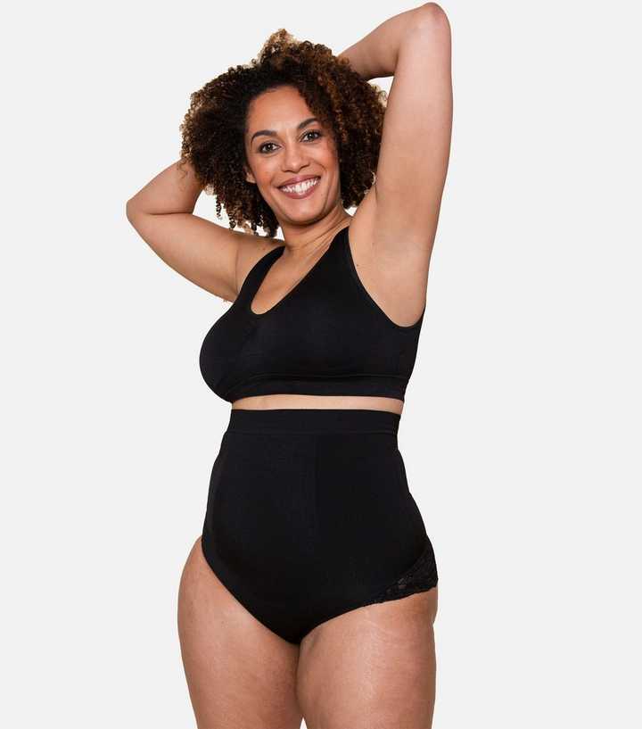 Conturve Black Lace High Waist Shaping Briefs
