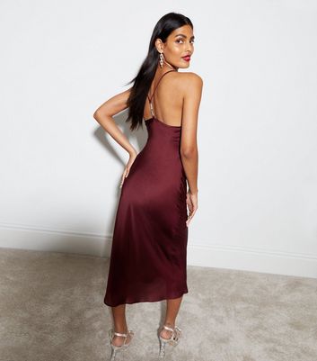 New look satin outlet midi dress