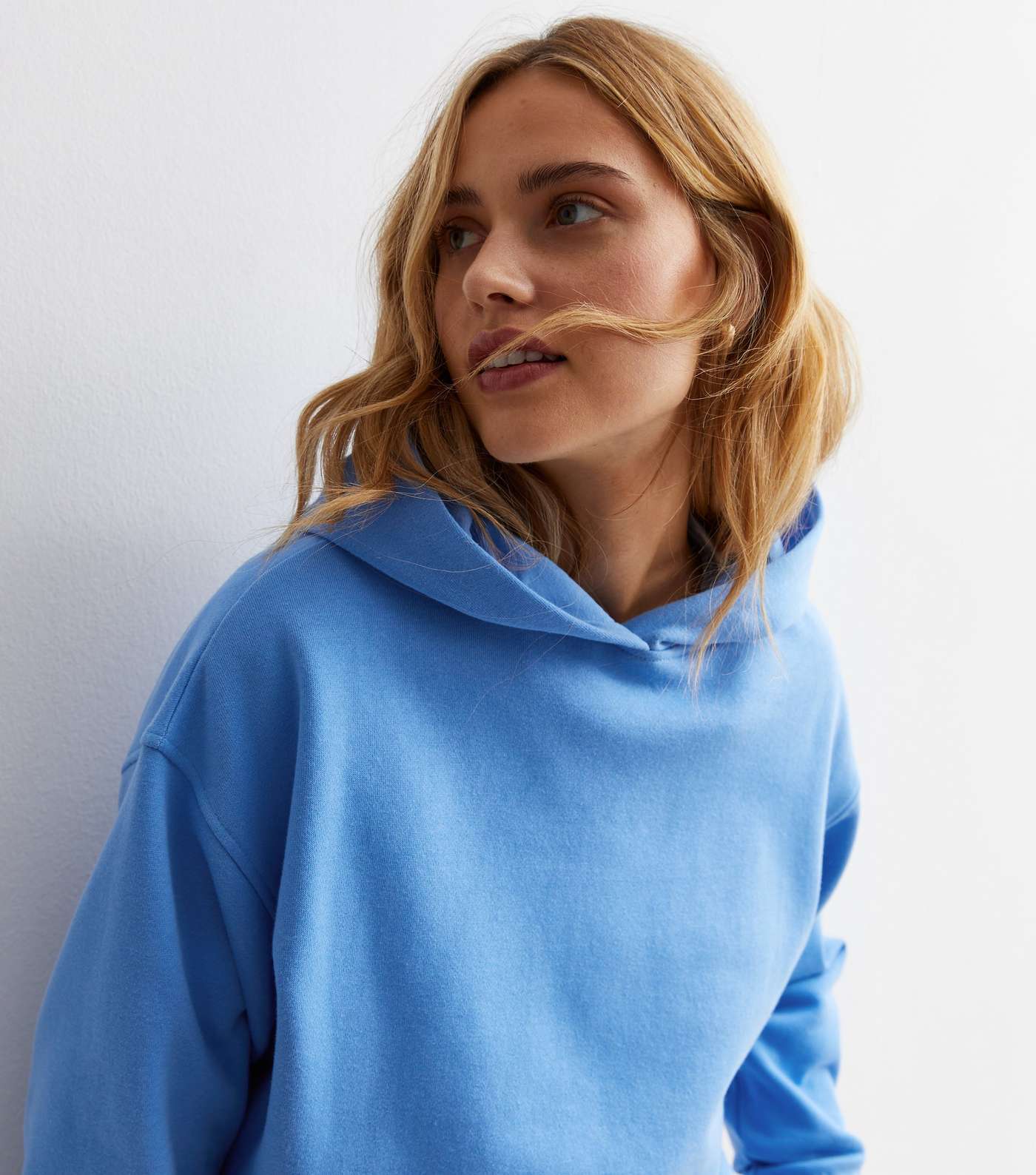Bright Blue Pocket Front Hoodie Image 2