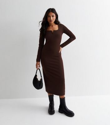 Midaxi dress long outlet sleeve