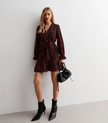 Heart print outlet dress zara