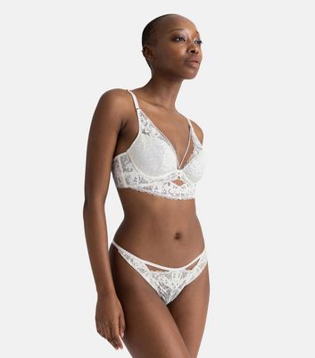 Dorina Cream Lace Plunge Bra