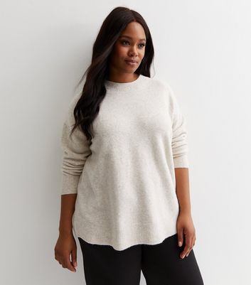 Oversized cream clearance knit jumper