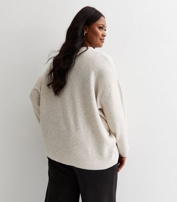 Oversized cream knit discount jumper