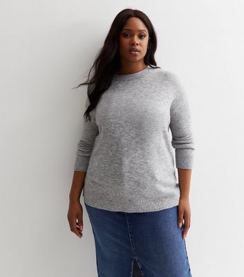 Plus size shop grey jumper