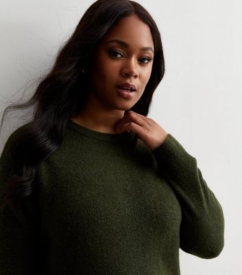 Khaki green jumper womens best sale