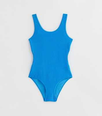 Girls Textured Cut Out Swimsuit 