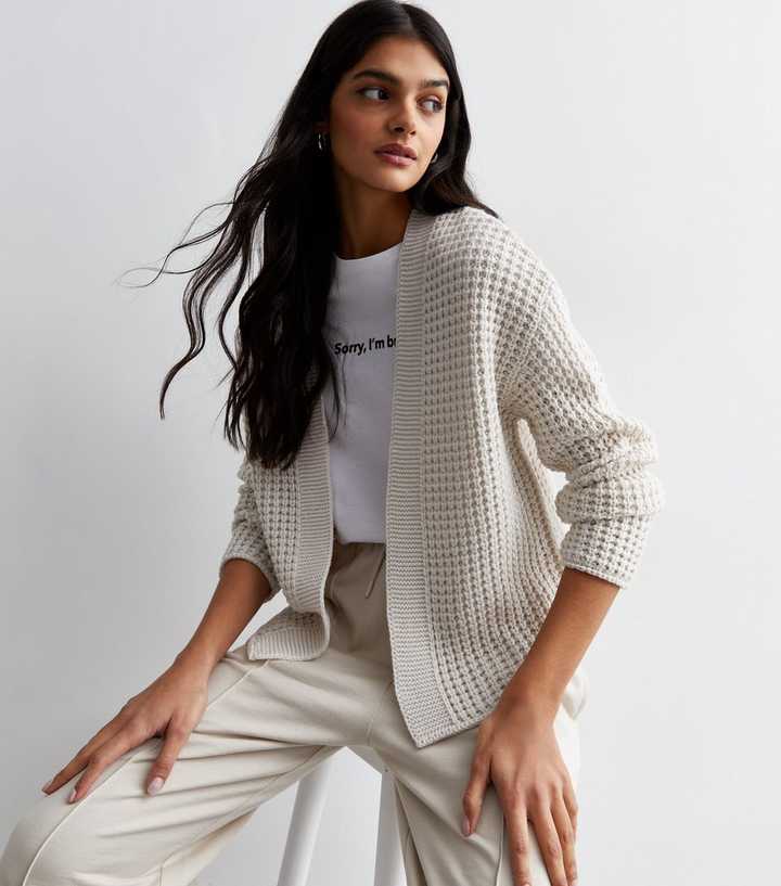 Off White Stitch Knit Cardigan
