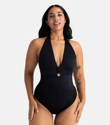 Dorina Maternity Black Halter Swimsuit New Look