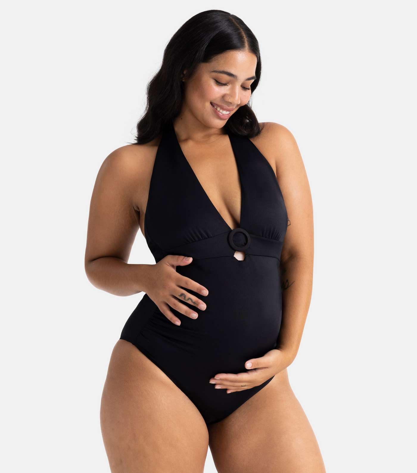 Dorina Maternity Black Halter Swimsuit Image 2