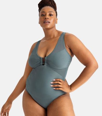 Dorina Curves Green Shaping Swimsuit New Look