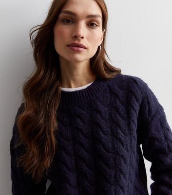 Cable knit jumper womens best sale