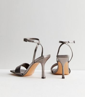 Pewter 2024 heeled sandals