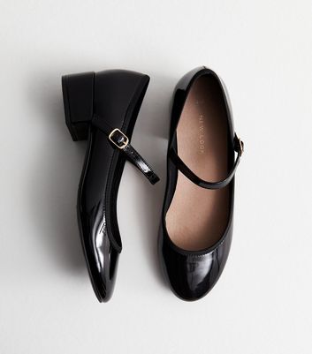 Black mary jane block heel shoes on sale