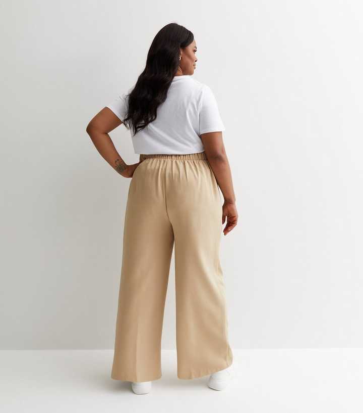 Brown pants white top  High waisted dress pants, Wide leg dress pants,  Pants for women