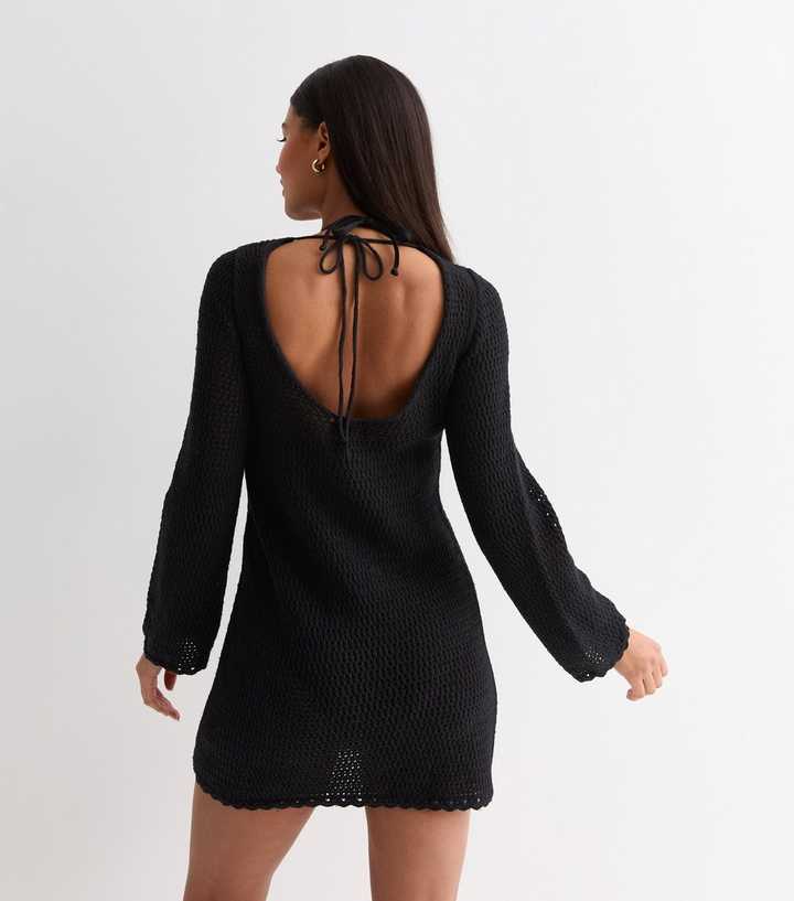 white christmas dresses Sunset Beach Stroll Crochet Maxi Dress in Black M / Black main image 1