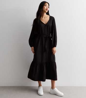Black Belted Maxi Dress