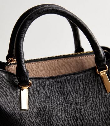 Black LeatherLook Shoulder Bag New Look