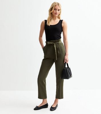 H&m Paper Bag Trousers Size 18 H&m H And M High Waisted