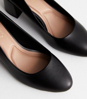 Plain black leather shoes womens online