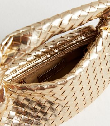 Gold cheap woven bag